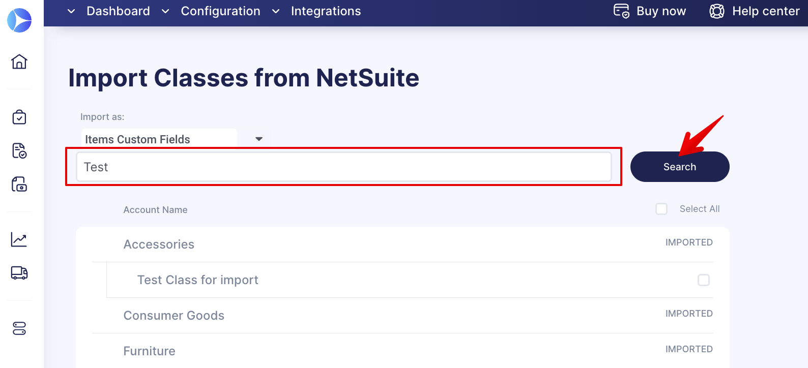 NetSuite Classes Integration